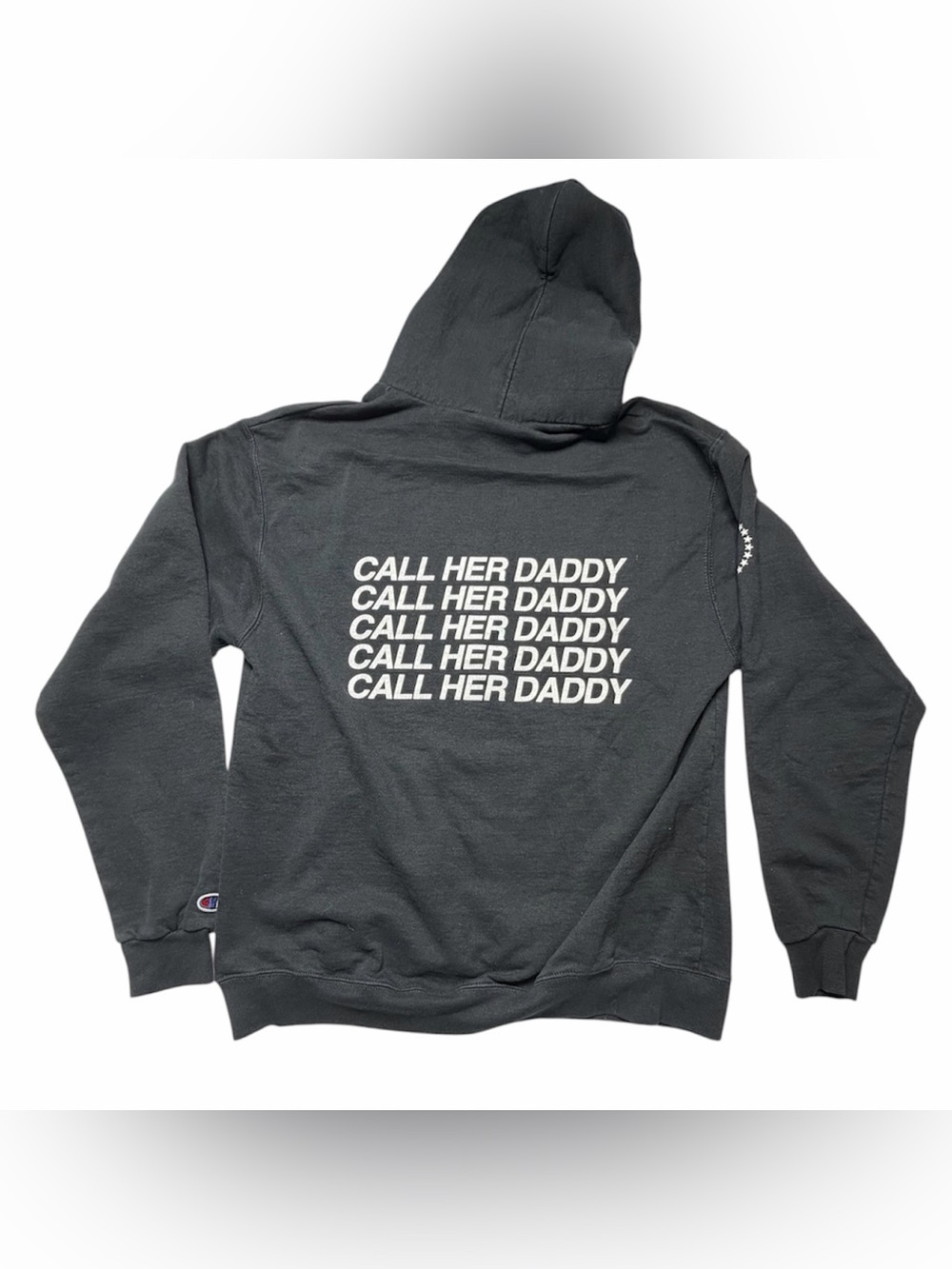 Call Her Daddy Podcast Black Hoodie Large Champion Eco Barstool Sports